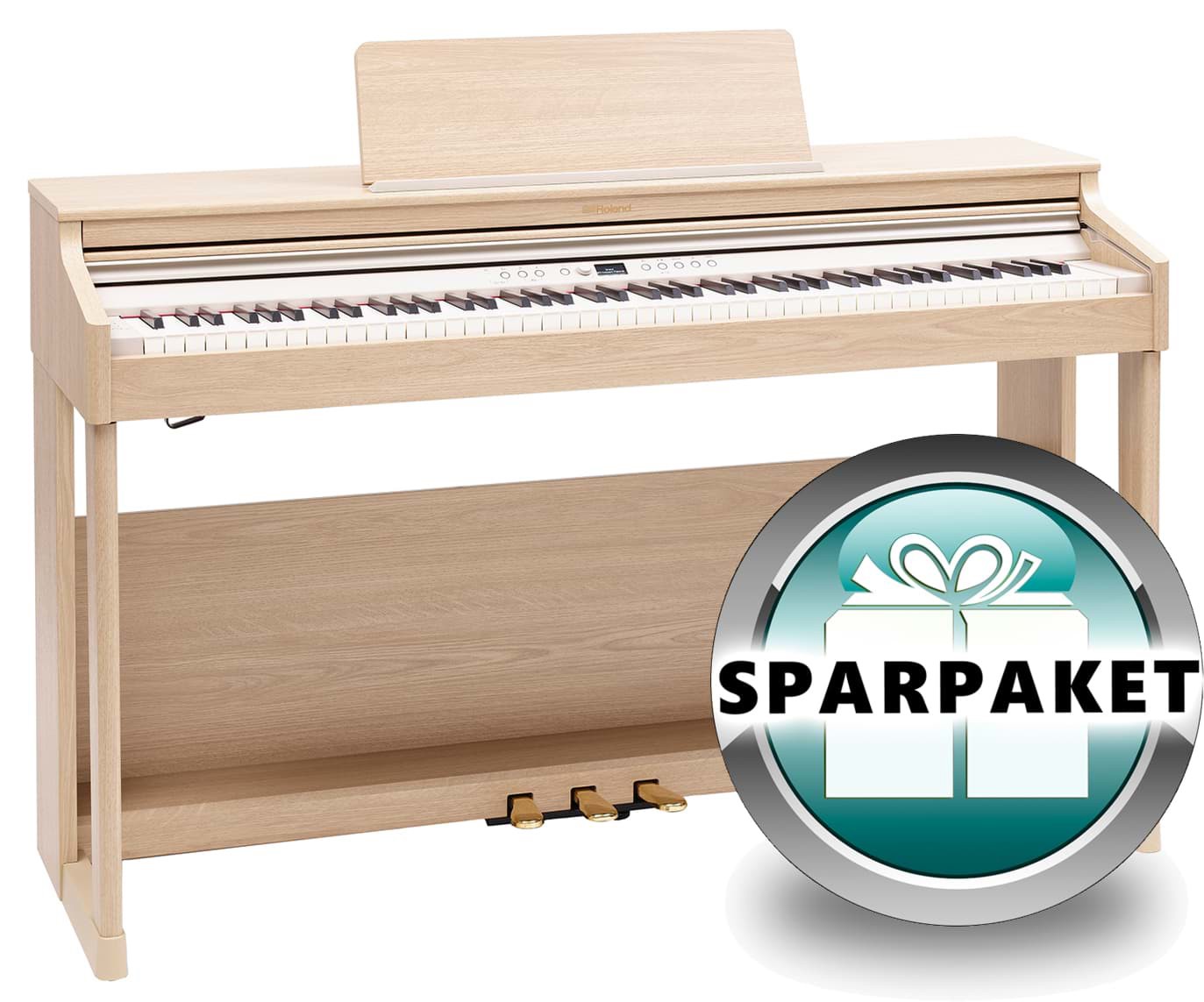 Roland RP-701 LA Digitalpiano Eiche Hell - Sparpaket